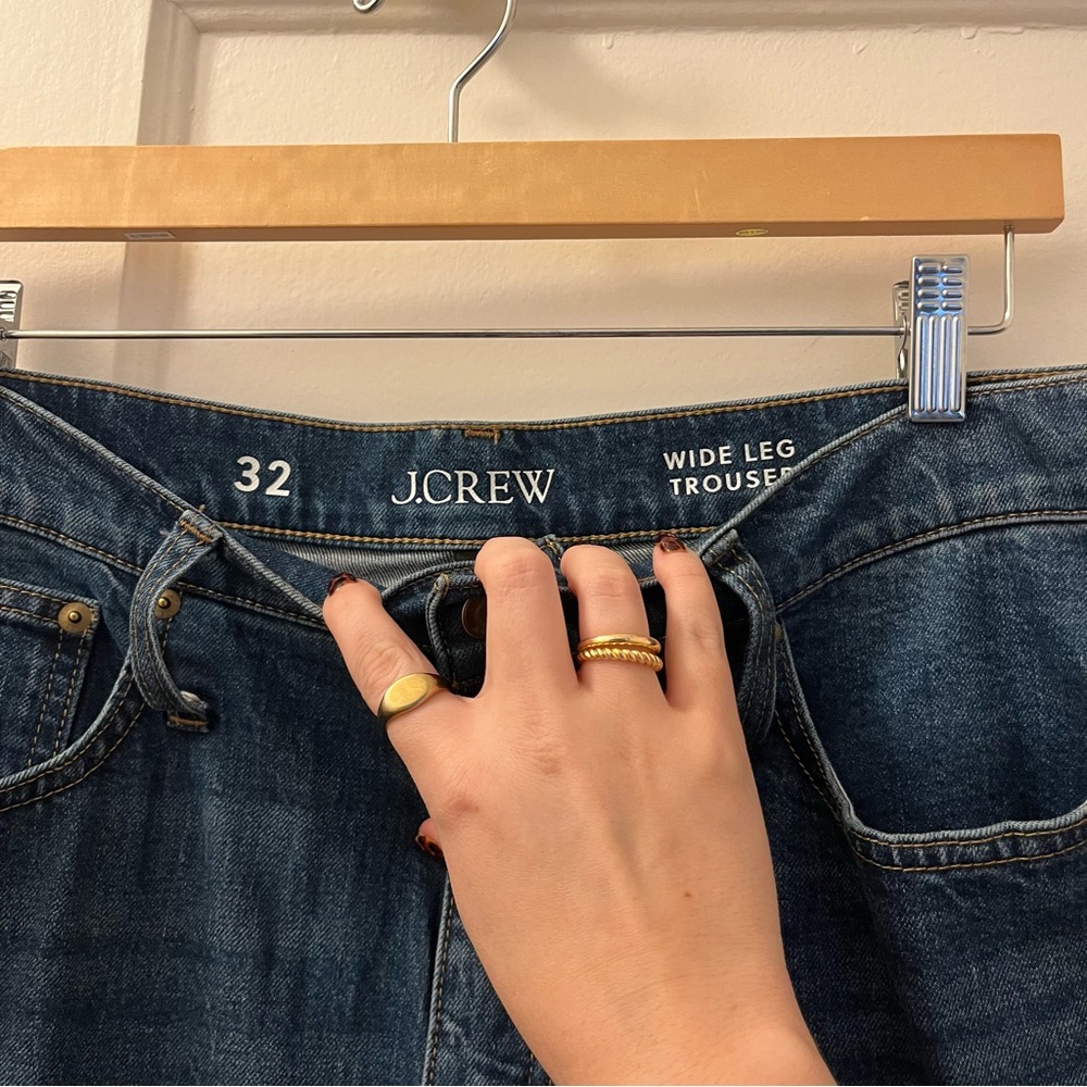 J. Crew Denim wide leg trouser in Wesly wash | size 32 - Picture 3 of 7